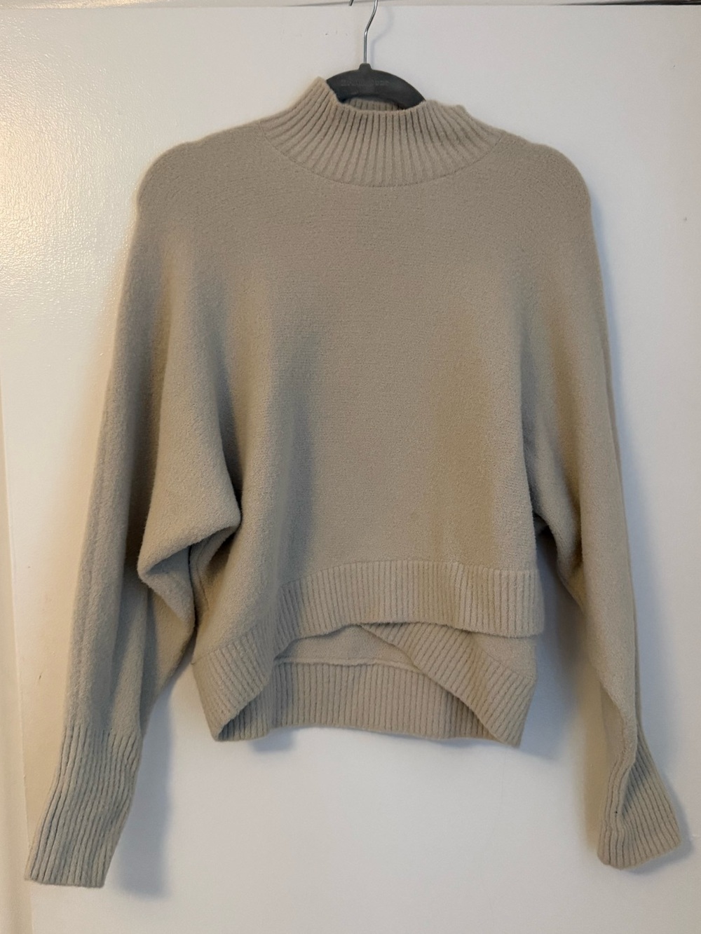 Express Beige Mock Turtleneck Sweater